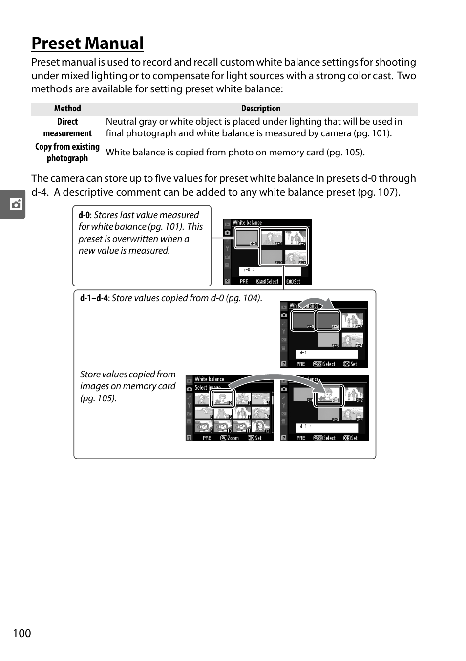 Preset manual | Nikon D90 User Manual | Page 120 / 300