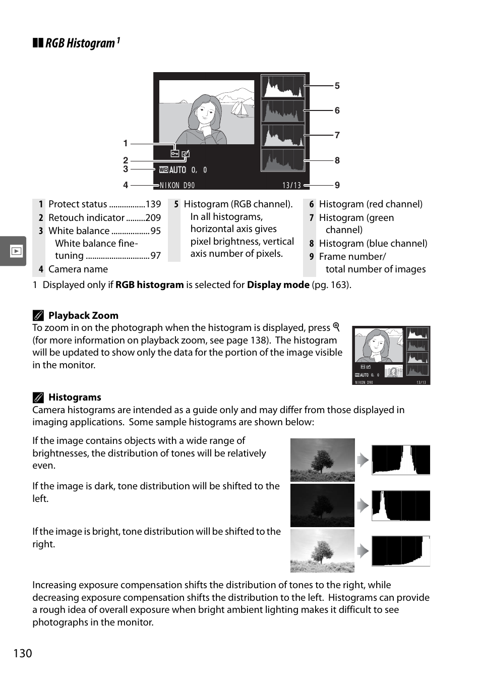 Rgb histogram | Nikon D90 User Manual | Page 150 / 300