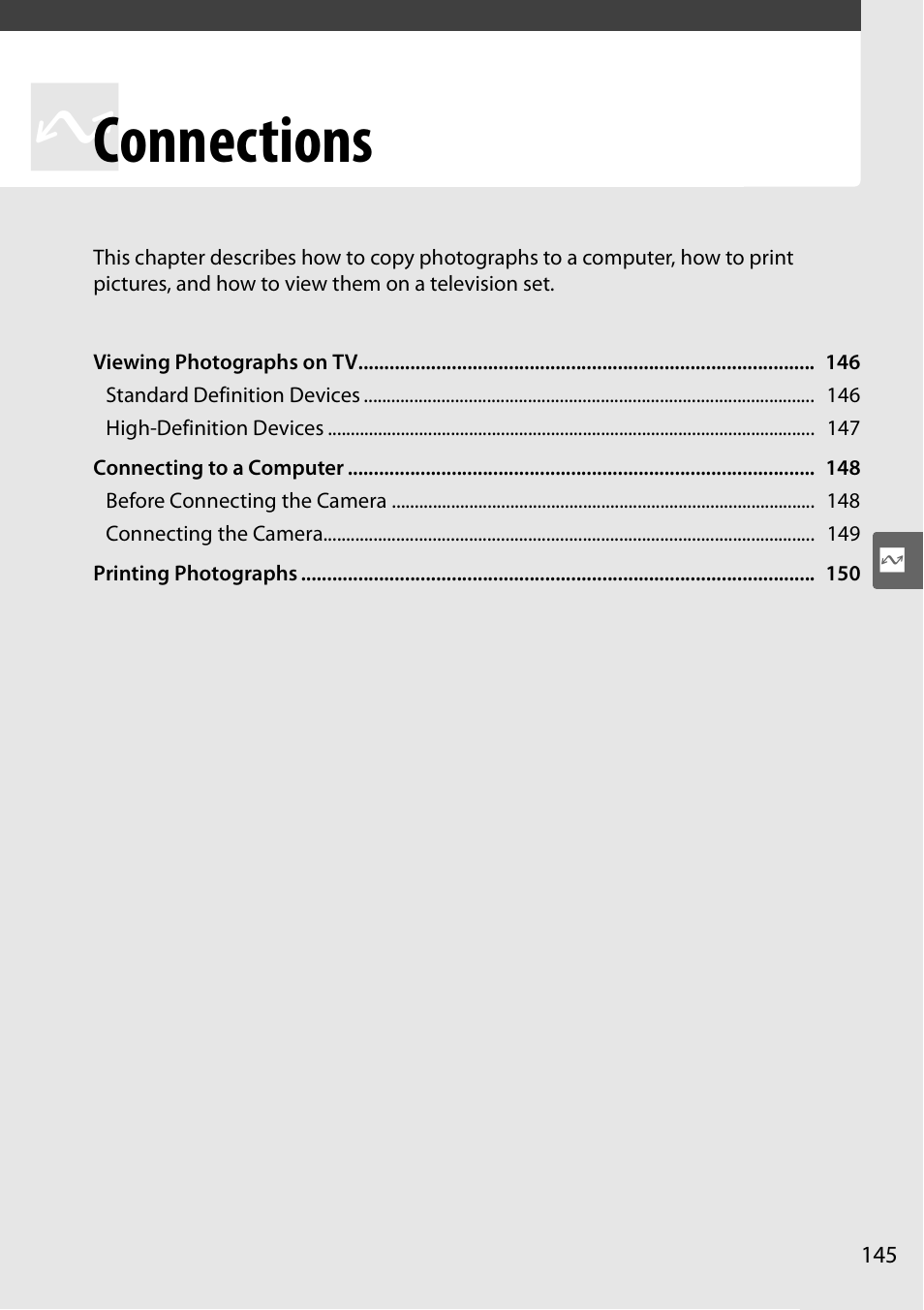 Connections | Nikon D90 User Manual | Page 165 / 300