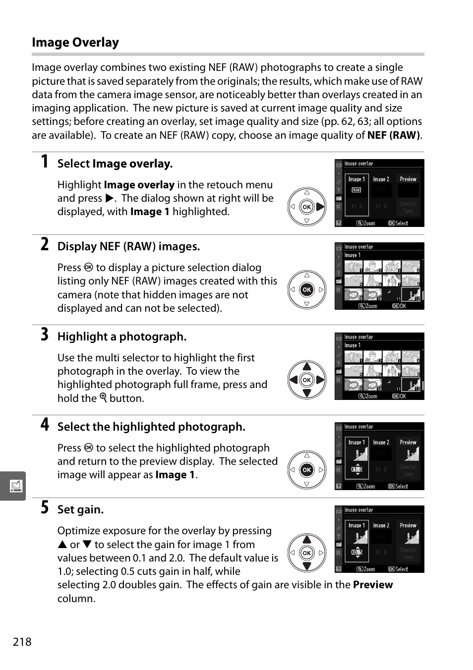 Image overlay | Nikon D90 User Manual | Page 238 / 300