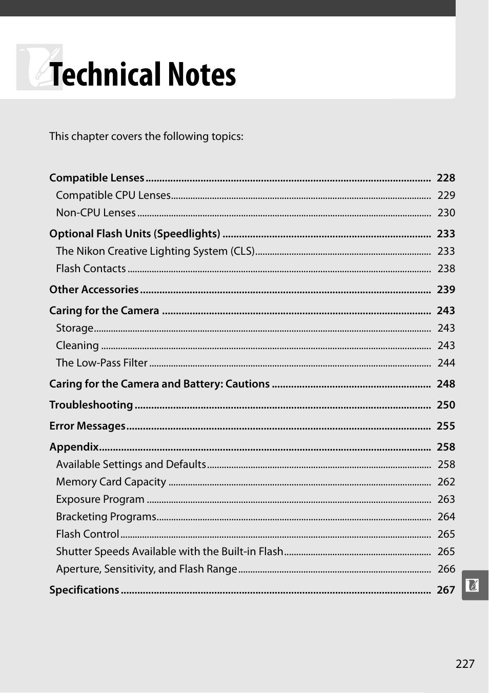 Technical notes | Nikon D90 User Manual | Page 247 / 300