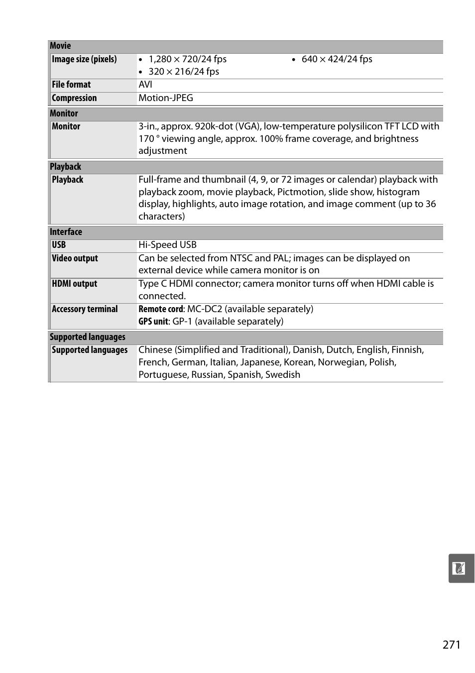 Nikon D90 User Manual | Page 291 / 300