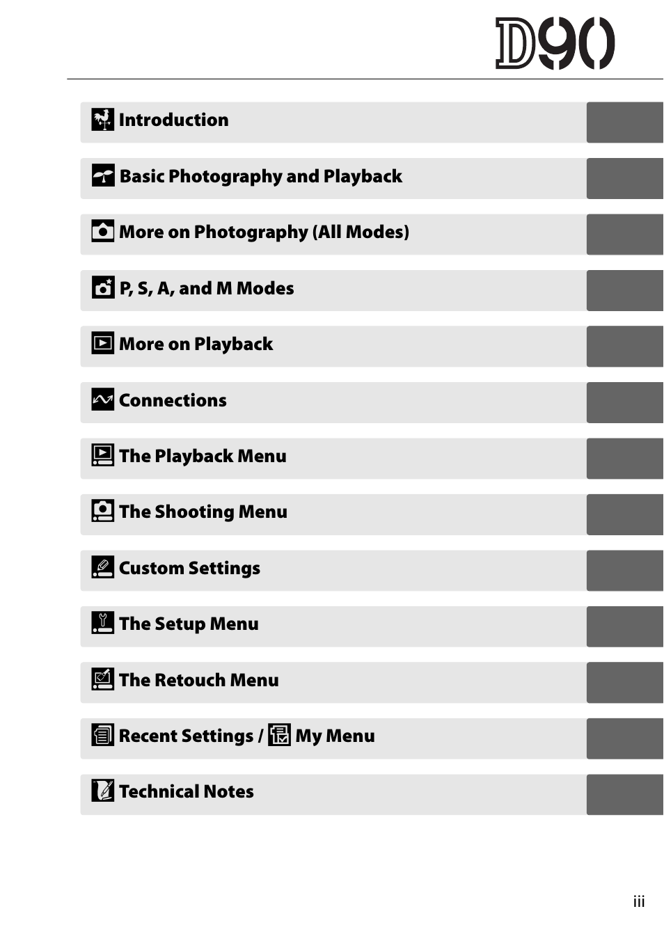 Nikon D90 User Manual | Page 5 / 300