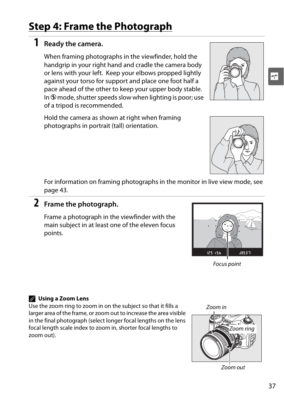 Step 4: frame the photograph | Nikon D90 User Manual | Page 57 / 300