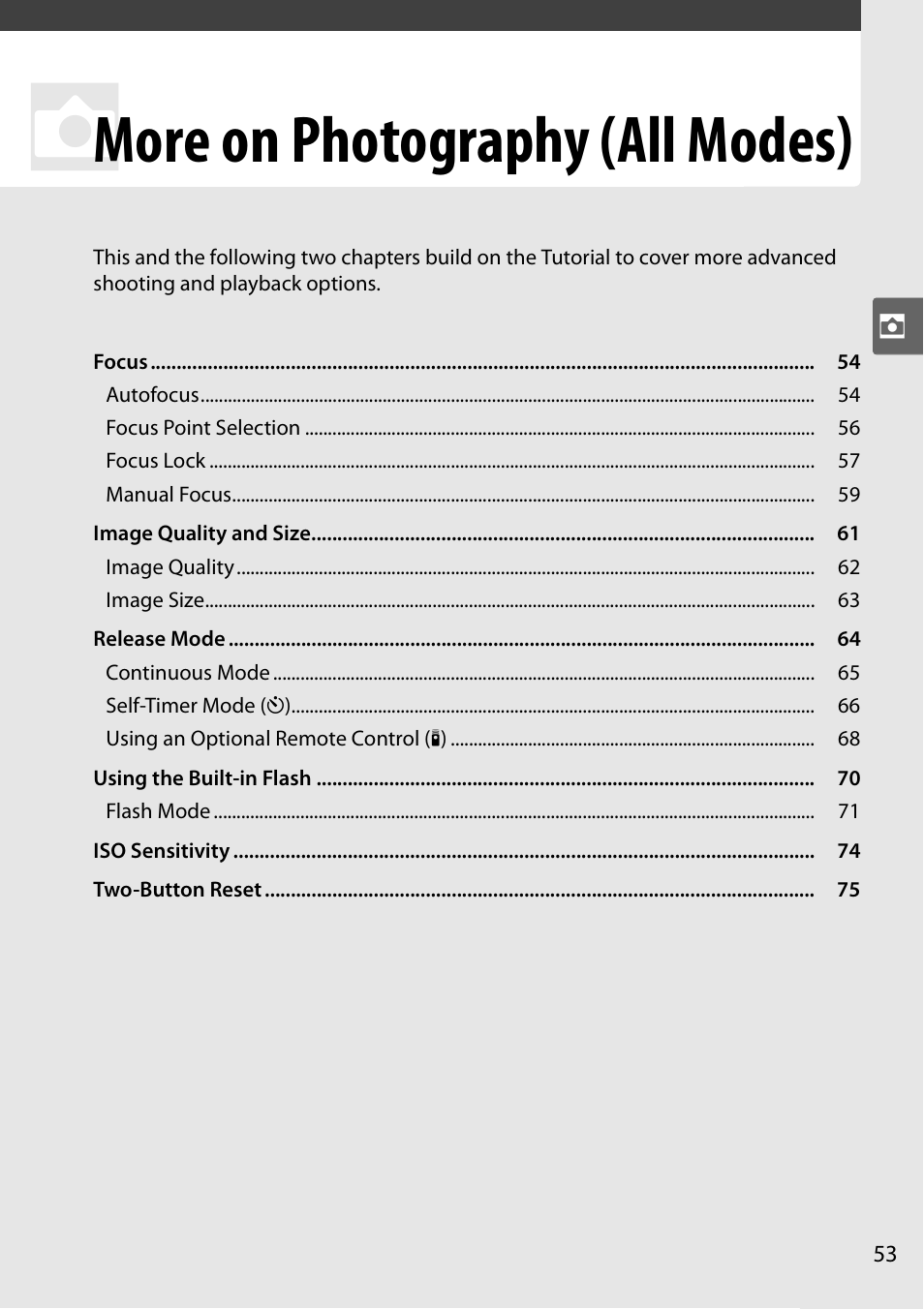 More on photography (all modes) | Nikon D90 User Manual | Page 73 / 300