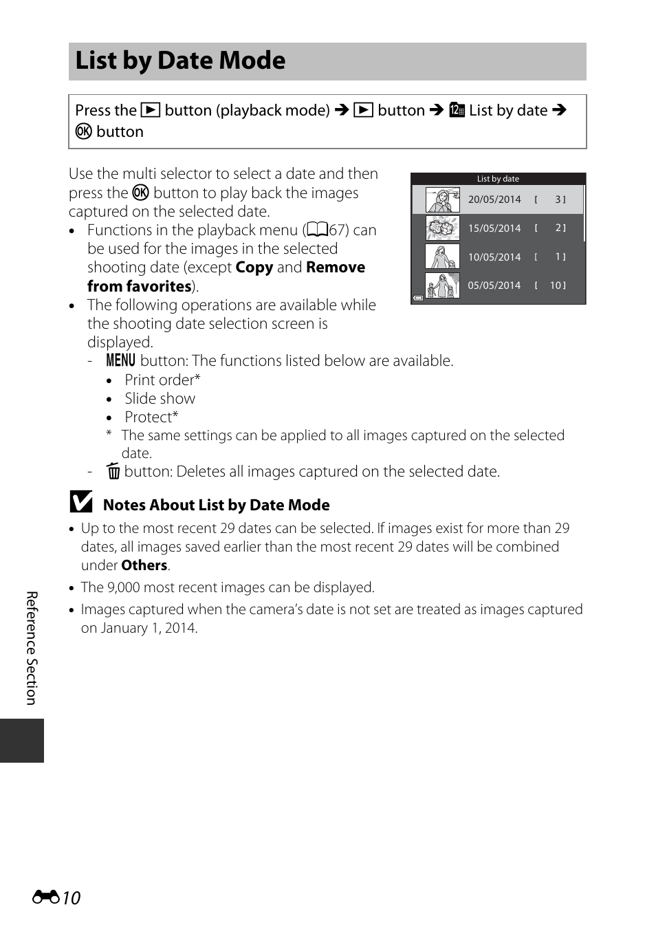 List by date mode | Nikon AW120 User Manual | Page 138 / 270