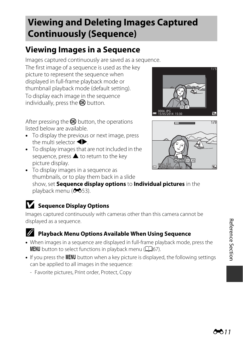 Viewing images in a sequence | Nikon AW120 User Manual | Page 139 / 270