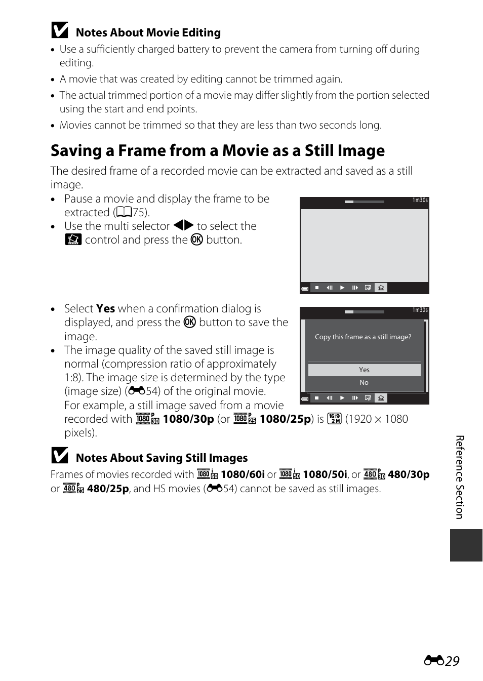 Saving a frame from a movie as a still image | Nikon AW120 User Manual | Page 157 / 270