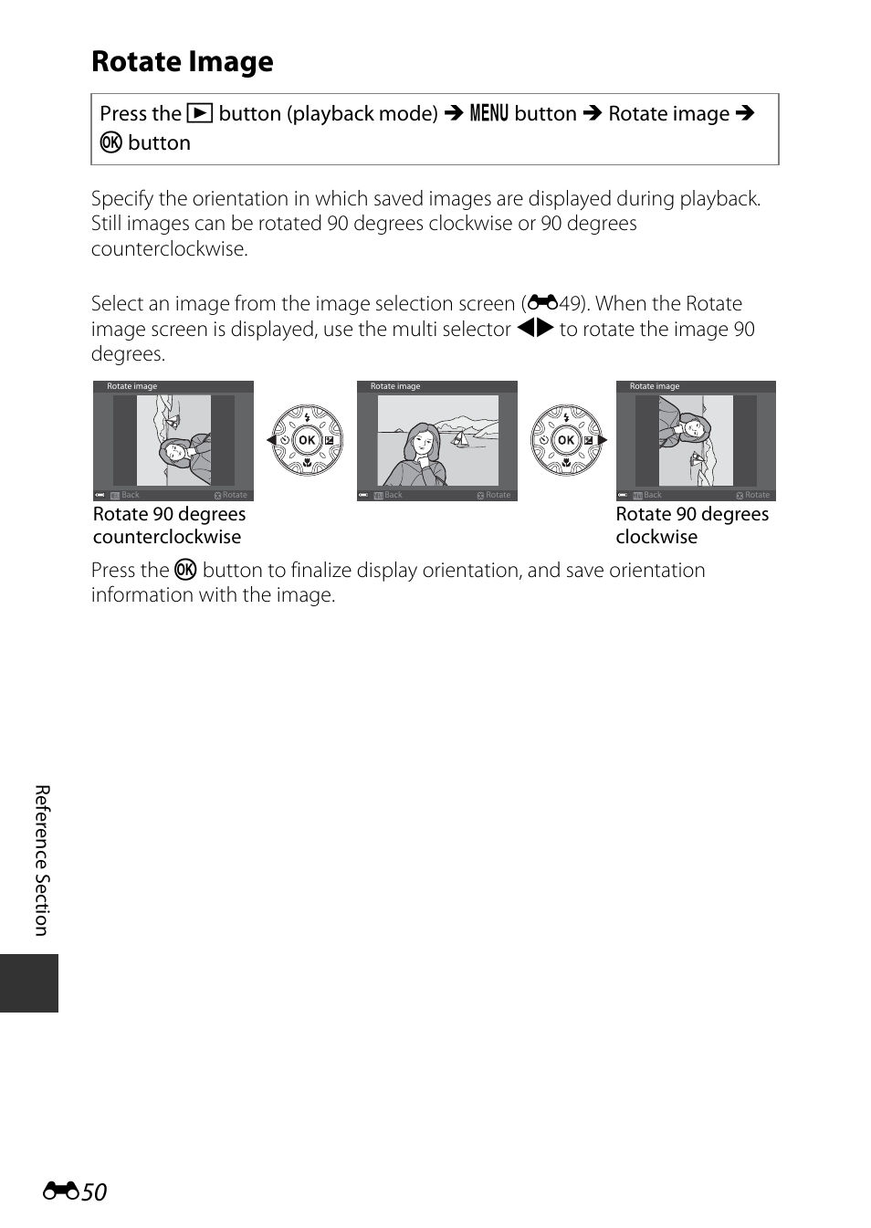 Rotate image, E50) | Nikon AW120 User Manual | Page 178 / 270