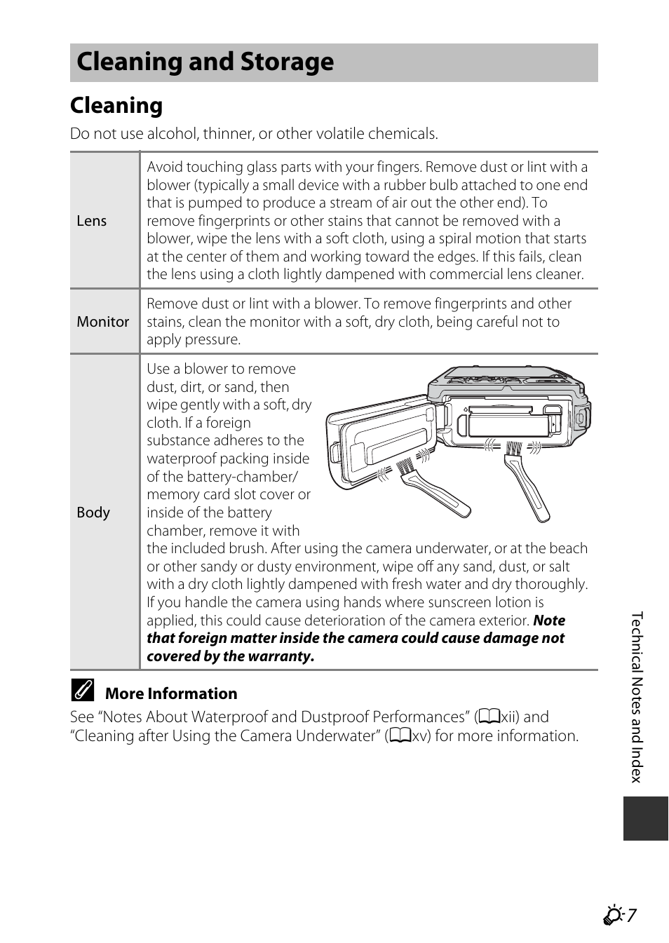 Cleaning and storage, Cleaning | Nikon AW120 User Manual | Page 237 / 270