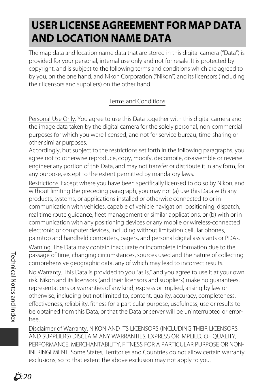 F20) and, F 20 | Nikon AW120 User Manual | Page 250 / 270