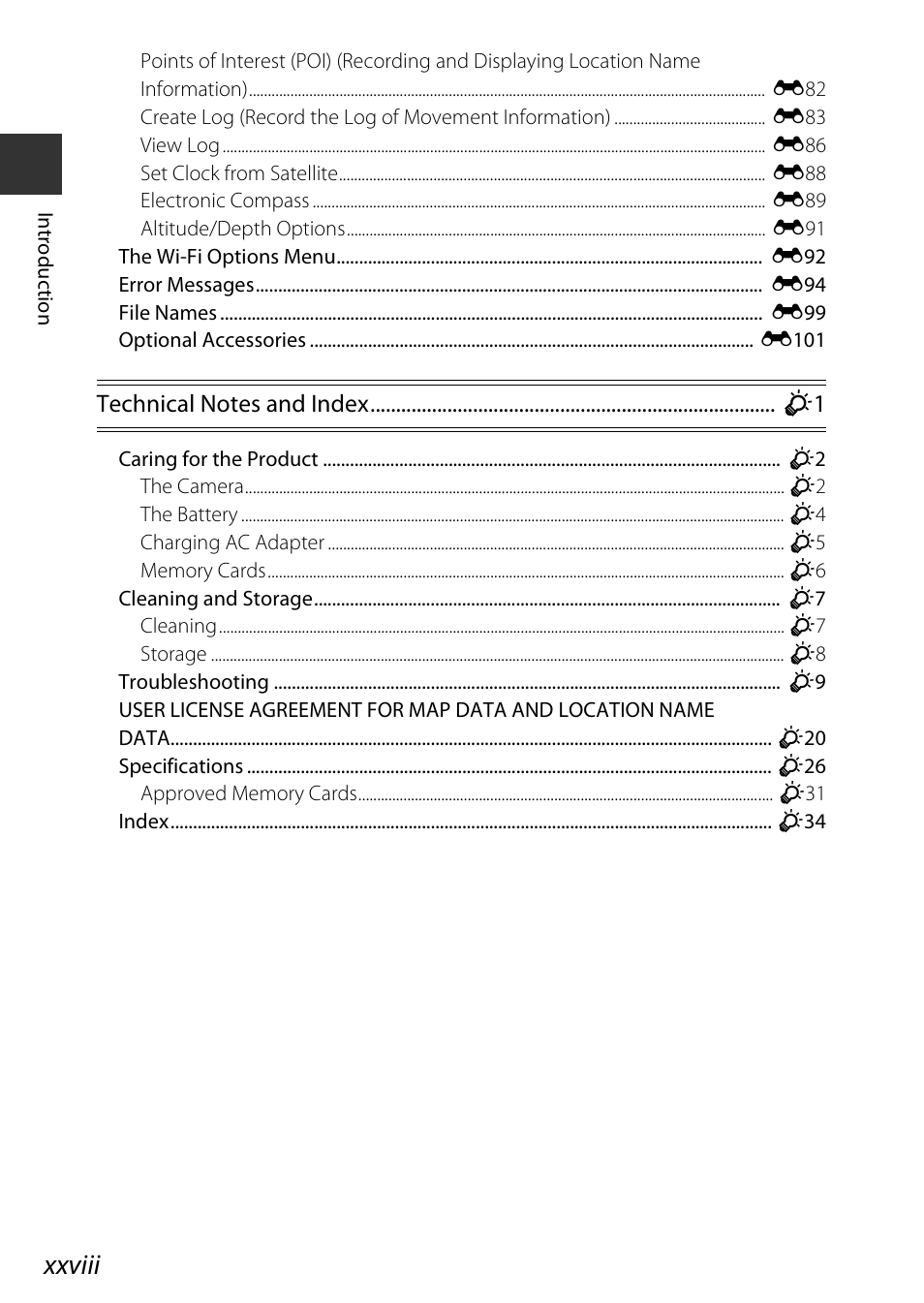 Xxviii | Nikon AW120 User Manual | Page 30 / 270