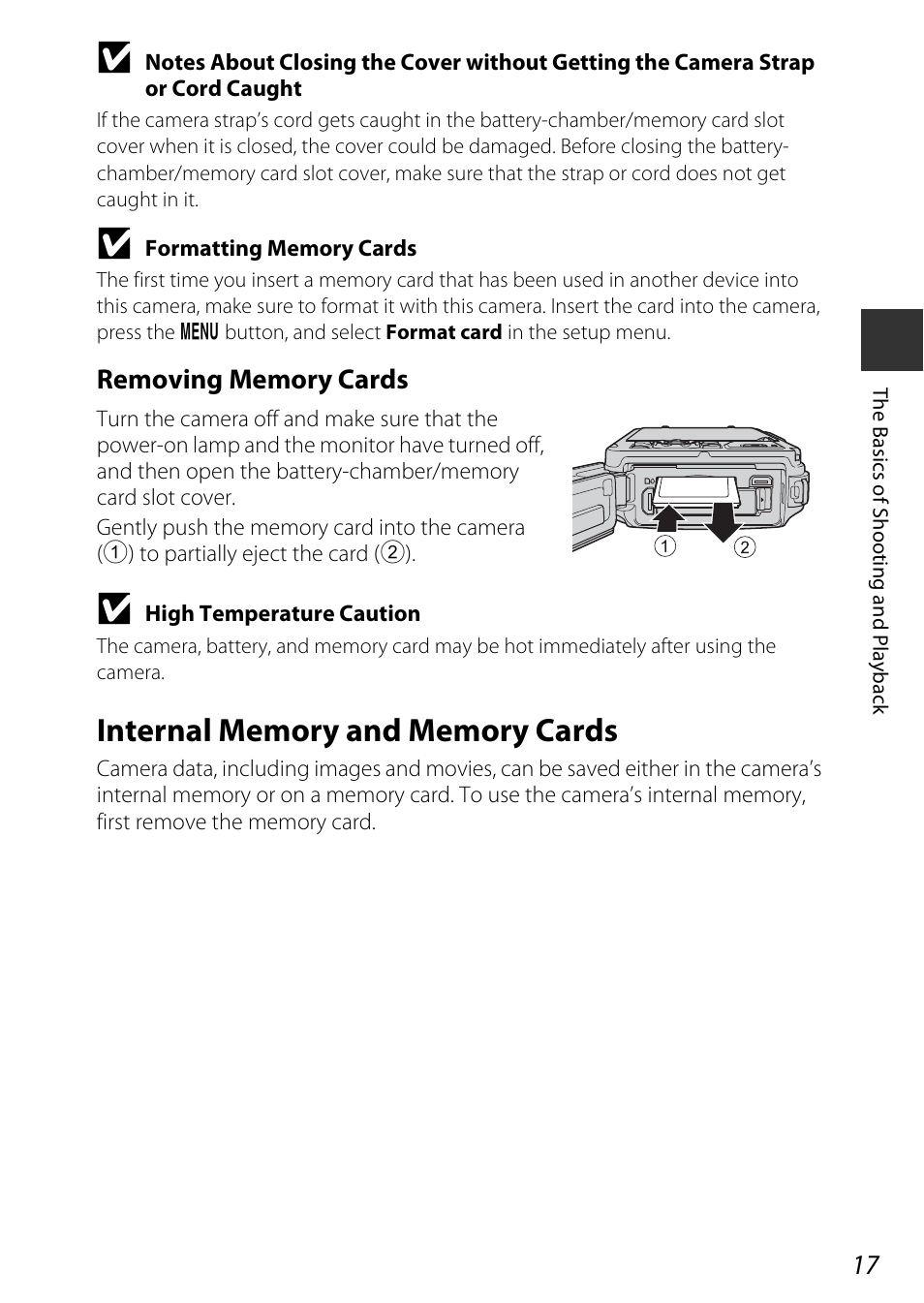 Internal memory and memory cards | Nikon AW120 User Manual | Page 47 / 270