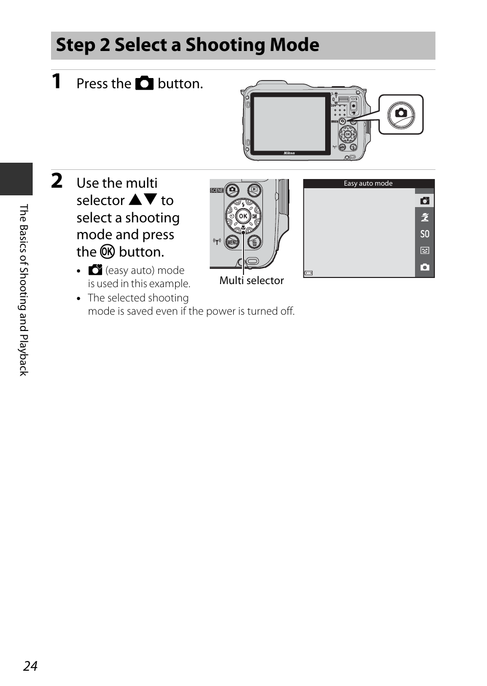 Step 2 select a shooting mode | Nikon AW120 User Manual | Page 54 / 270