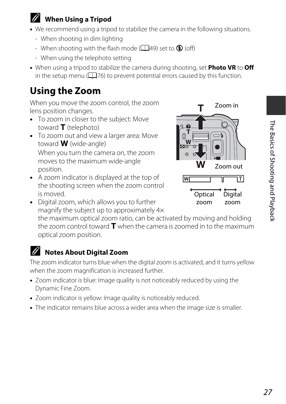 Using the zoom | Nikon AW120 User Manual | Page 57 / 270