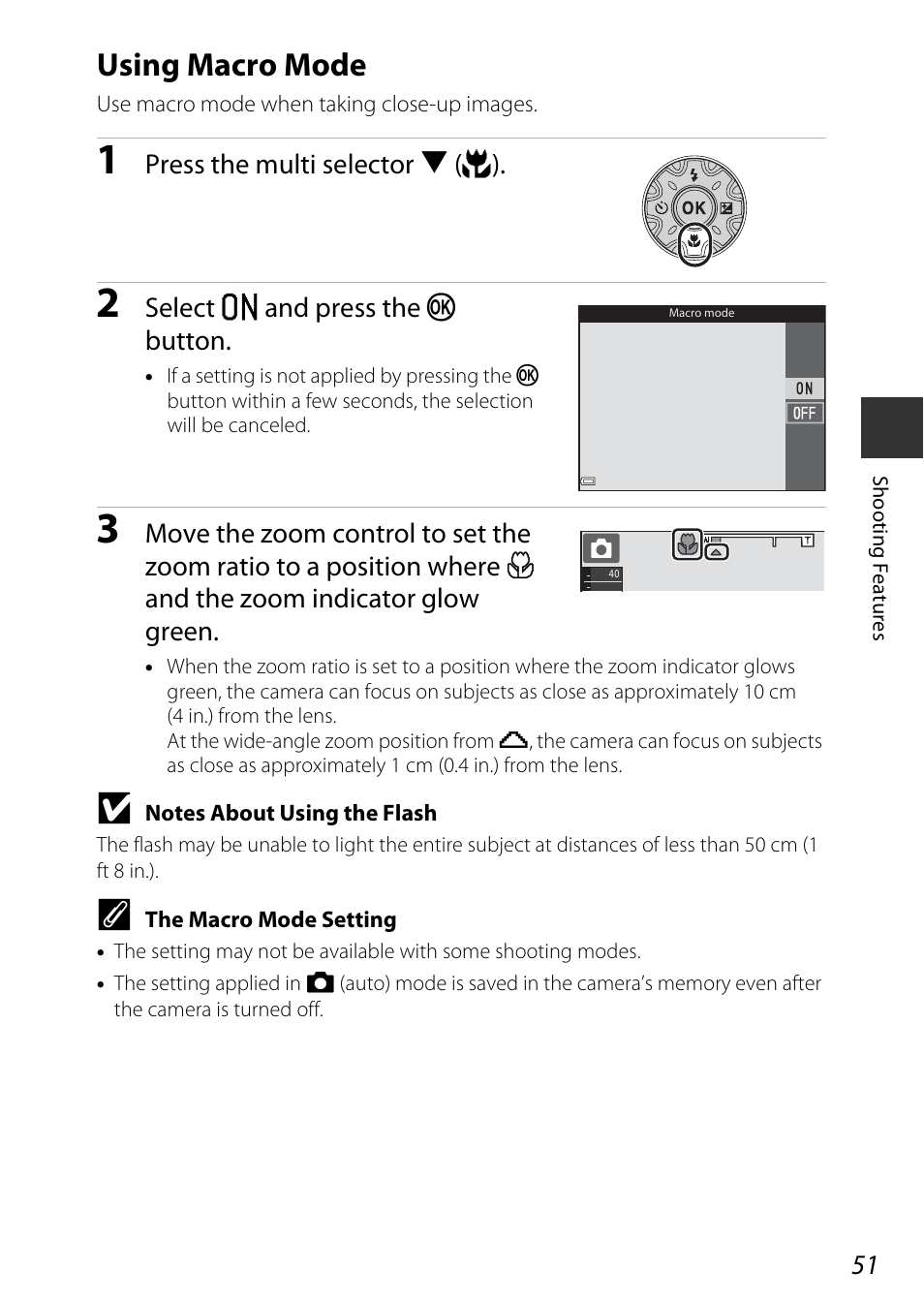 Using macro mode, A51) | Nikon AW120 User Manual | Page 81 / 270