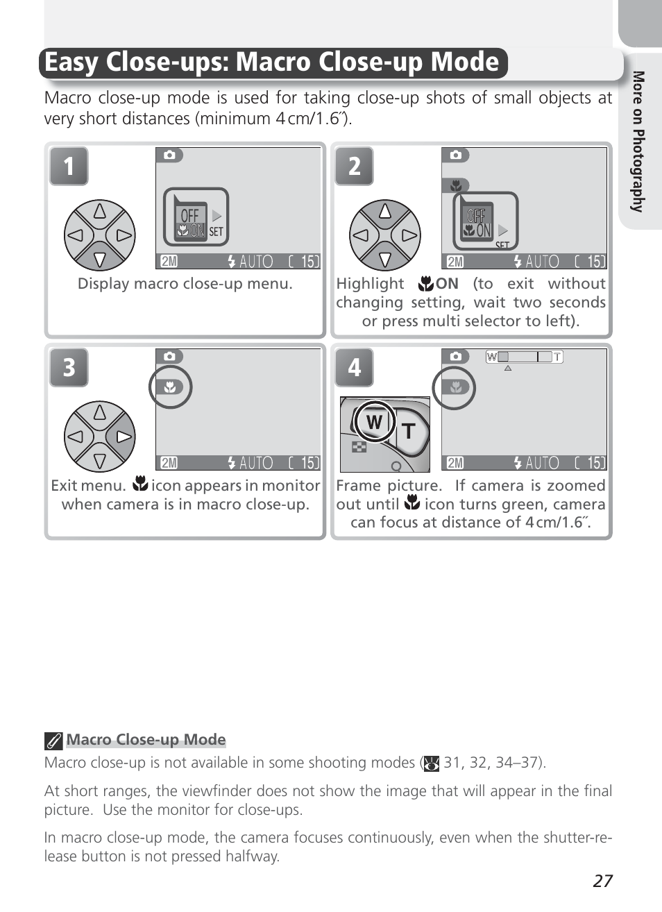 Easy close-ups: macro close-up mode | Nikon 2100 User Manual | Page 37 / 104