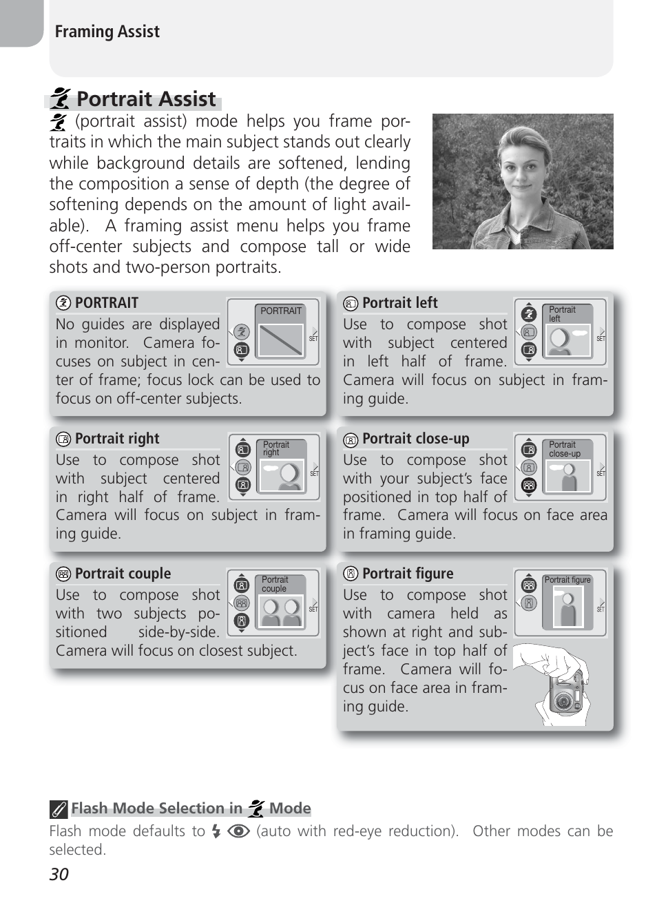 Portrait assist, 30 framing assist | Nikon 2100 User Manual | Page 40 / 104