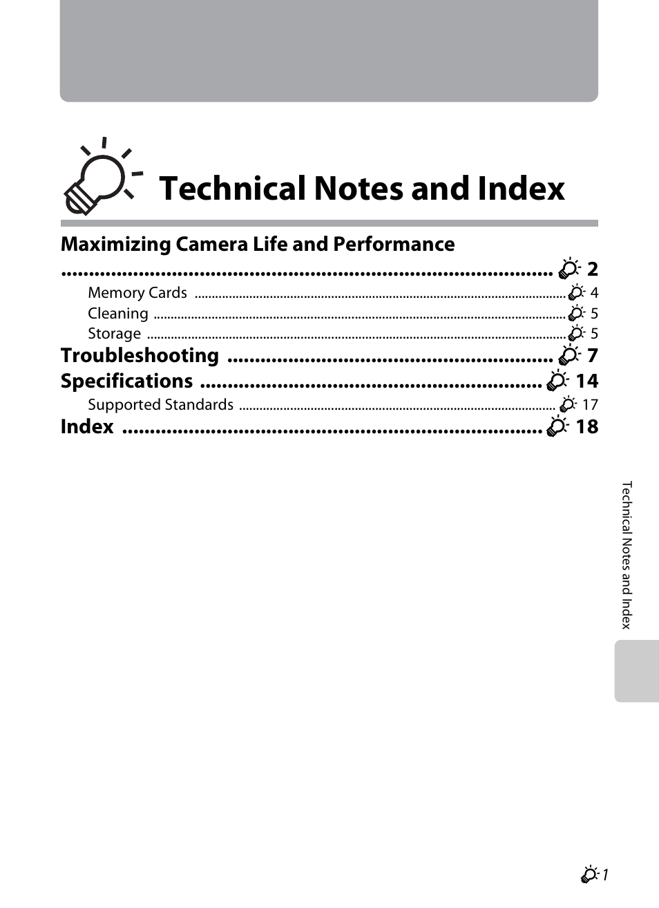 Technical notes and index | Nikon S100 User Manual | Page 213 / 236