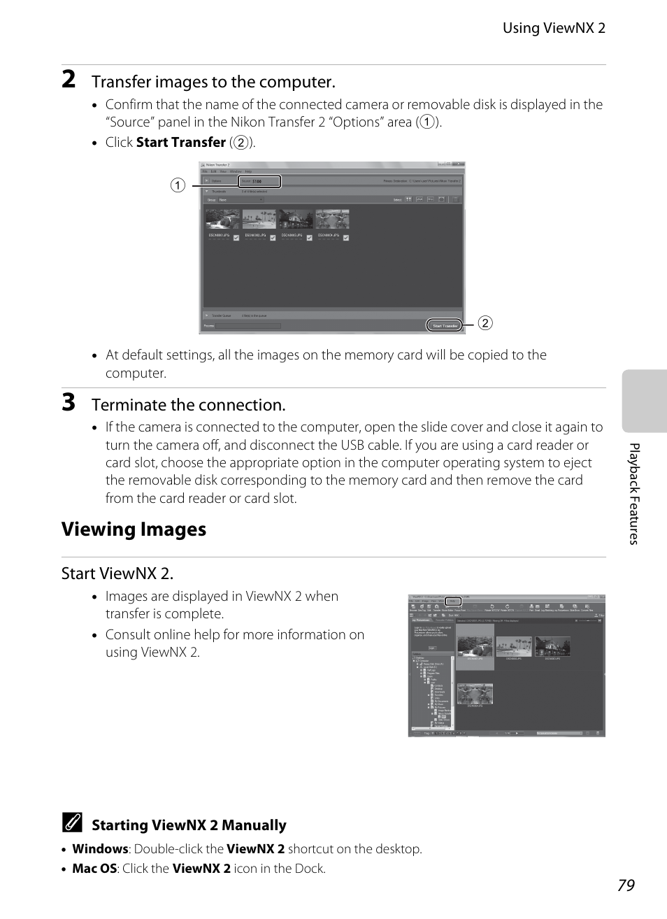 Viewing images | Nikon S100 User Manual | Page 97 / 236