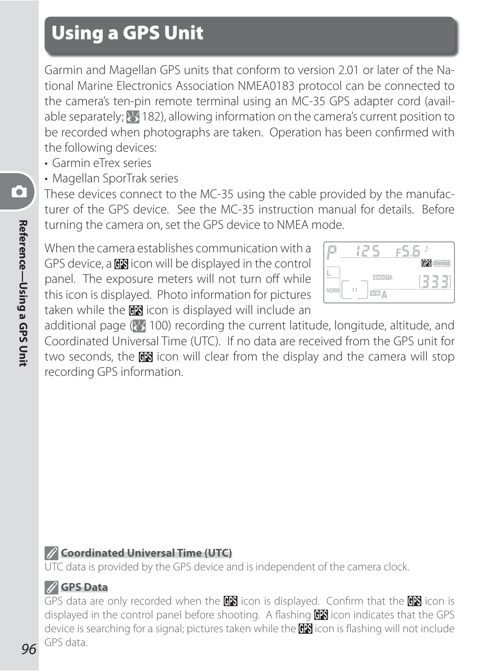 Using a gps unit | Nikon D200 User Manual | Page 106 / 221