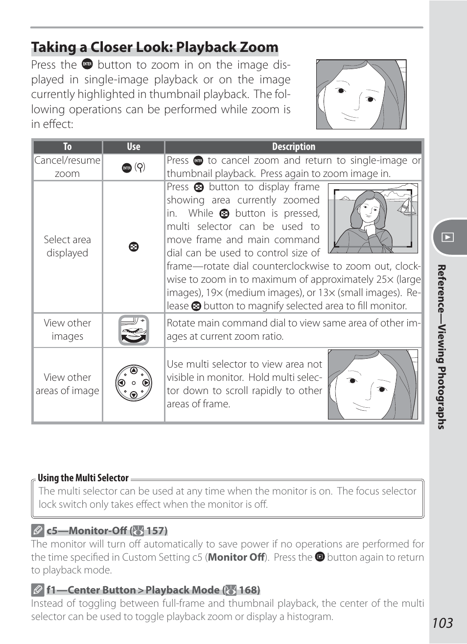 Taking a closer look: playback zoom | Nikon D200 User Manual | Page 113 / 221