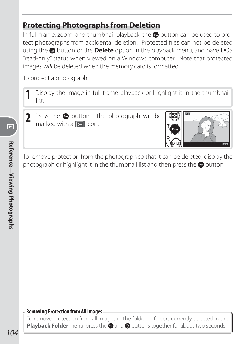 Protecting photographs from deletion | Nikon D200 User Manual | Page 114 / 221