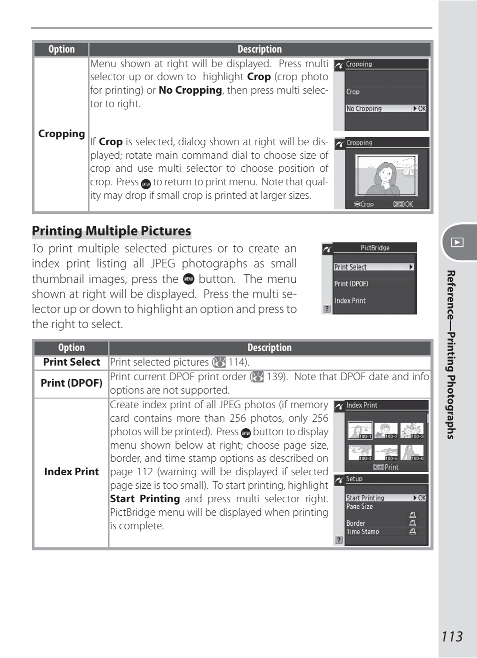 Printing multiple pictures | Nikon D200 User Manual | Page 123 / 221