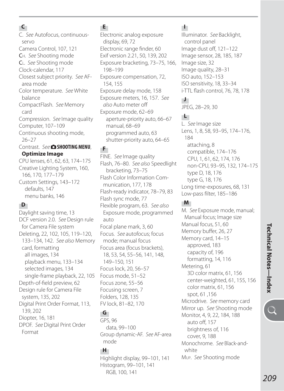 Nikon D200 User Manual | Page 219 / 221