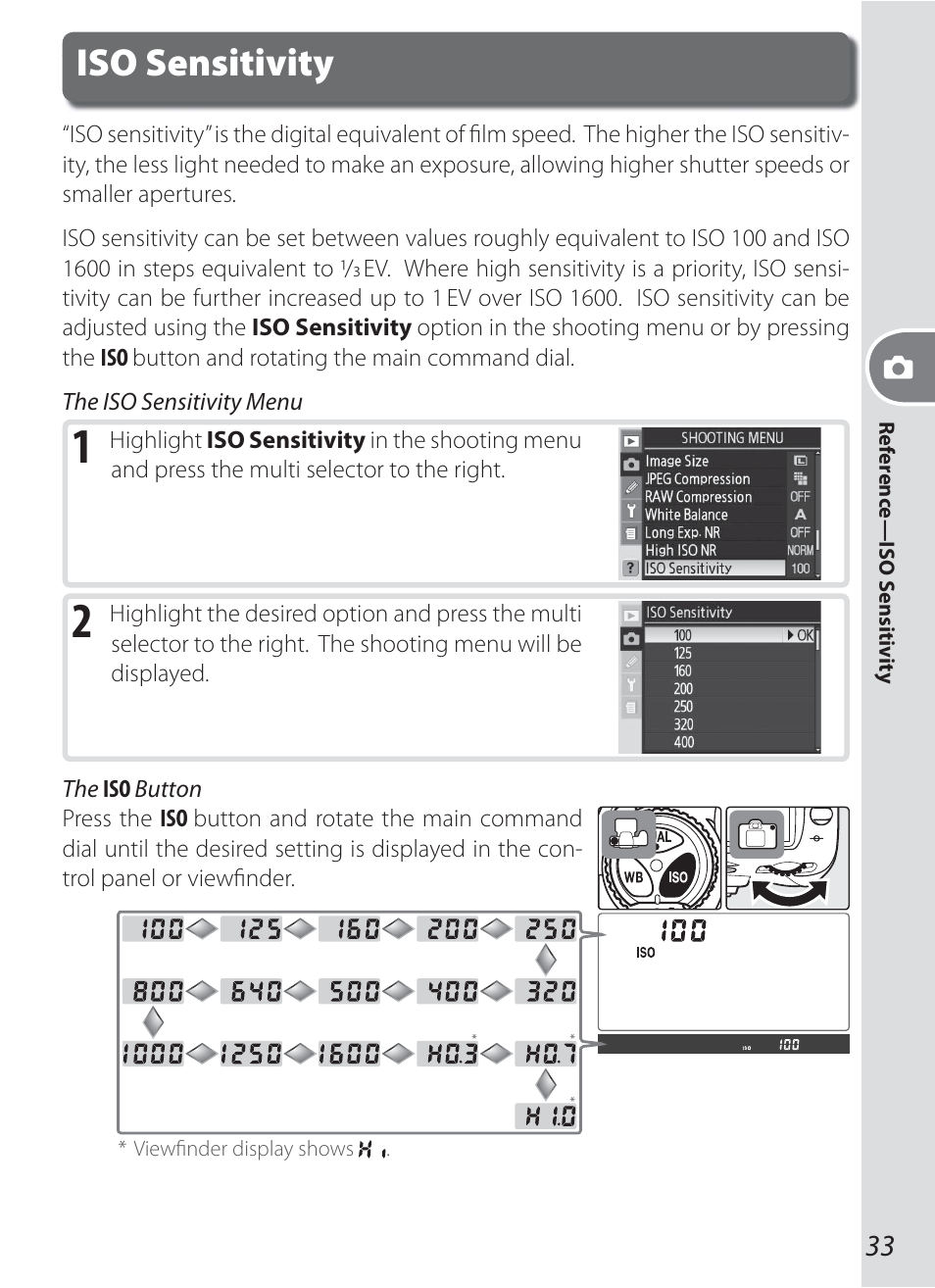 Iso sensitivity | Nikon D200 User Manual | Page 43 / 221