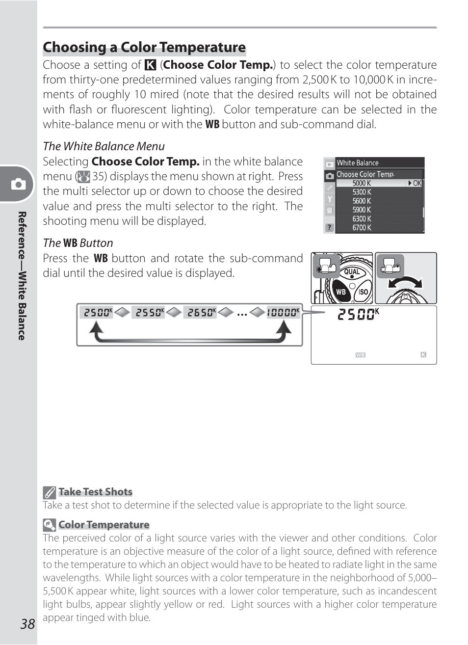 Choosing a color temperature | Nikon D200 User Manual | Page 48 / 221