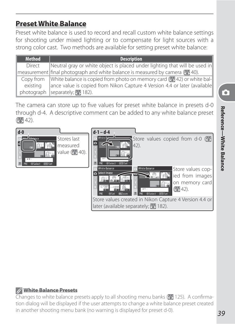 39 preset white balance | Nikon D200 User Manual | Page 49 / 221