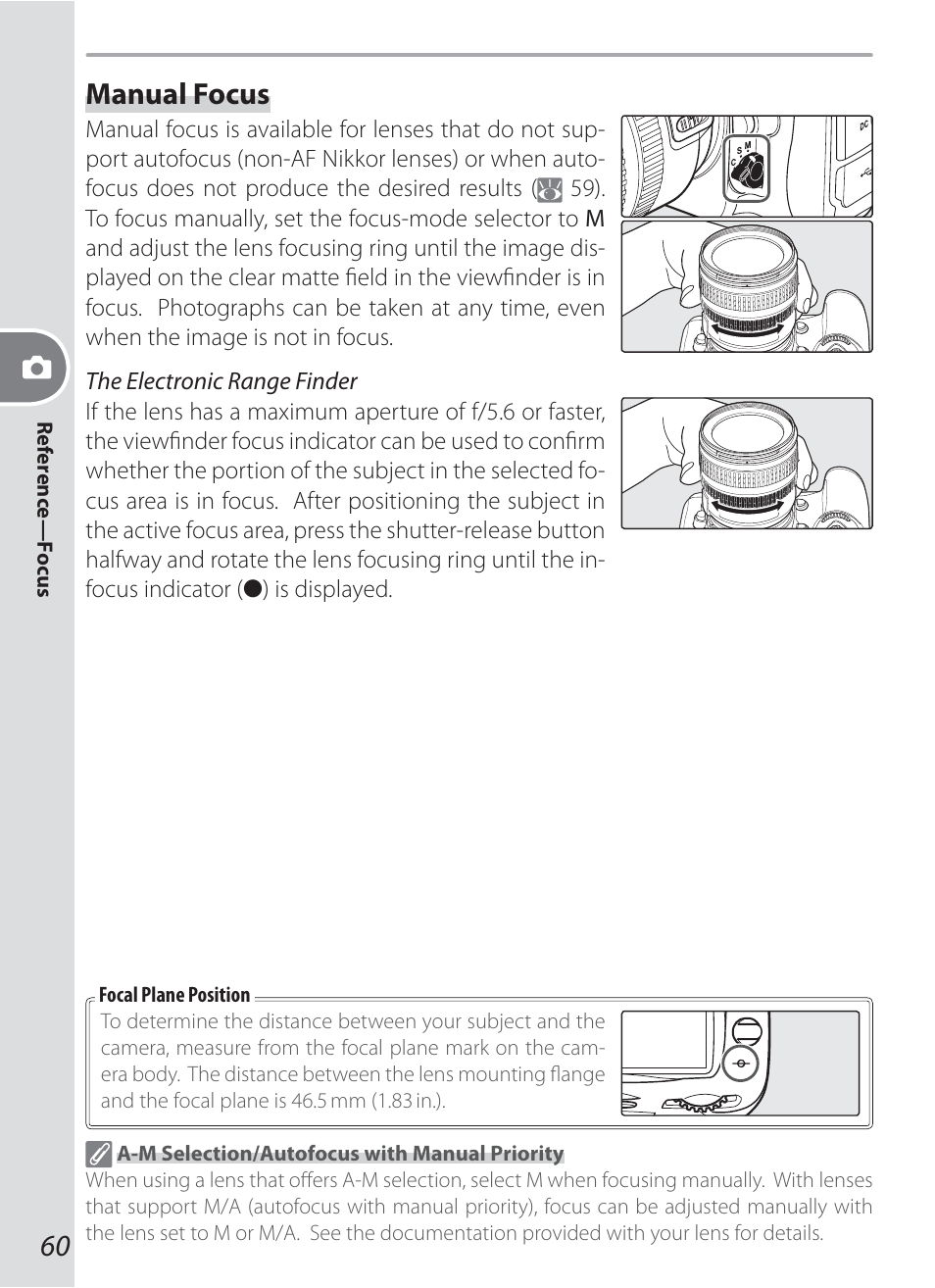 Manual focus | Nikon D200 User Manual | Page 70 / 221