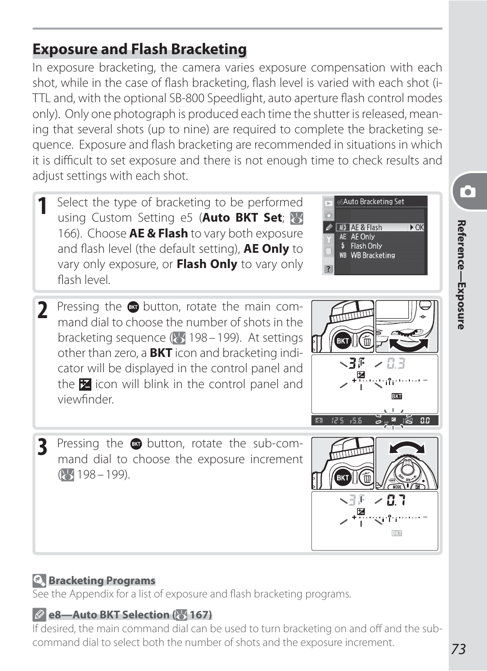 Exposure and flash bracketing | Nikon D200 User Manual | Page 83 / 221