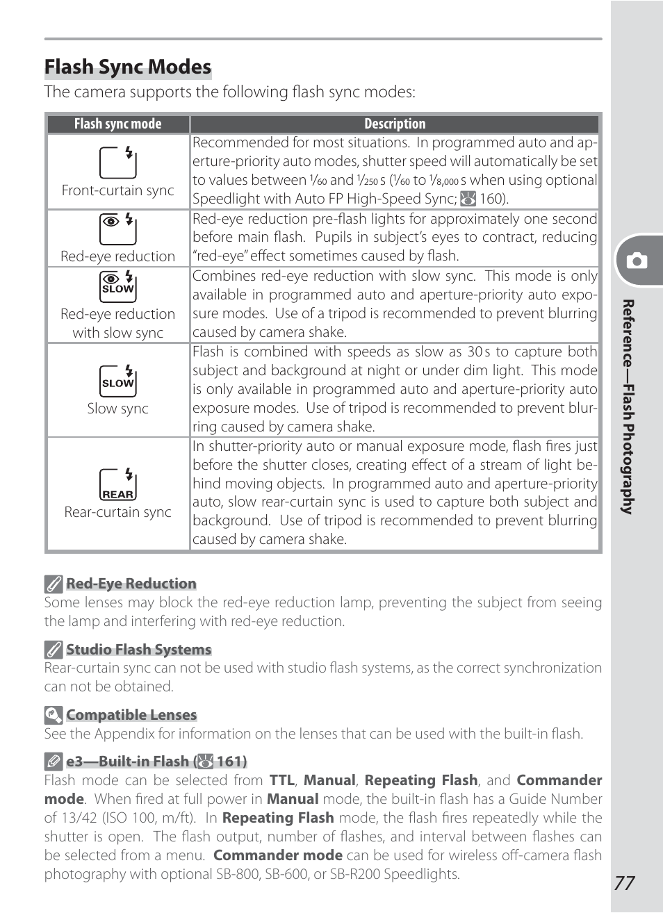 Flash sync modes | Nikon D200 User Manual | Page 87 / 221