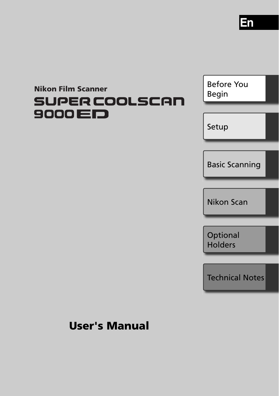 User's manual | Nikon LS-9000 User Manual | Page 2 / 89