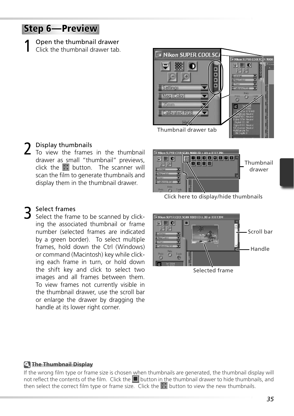 Step 6 — preview | Nikon LS-9000 User Manual | Page 44 / 89