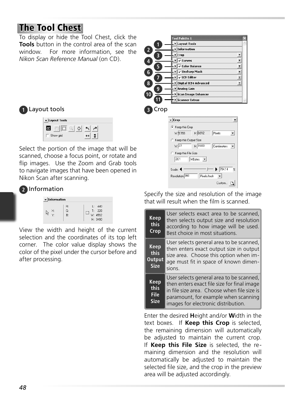 The tool chest | Nikon LS-9000 User Manual | Page 57 / 89