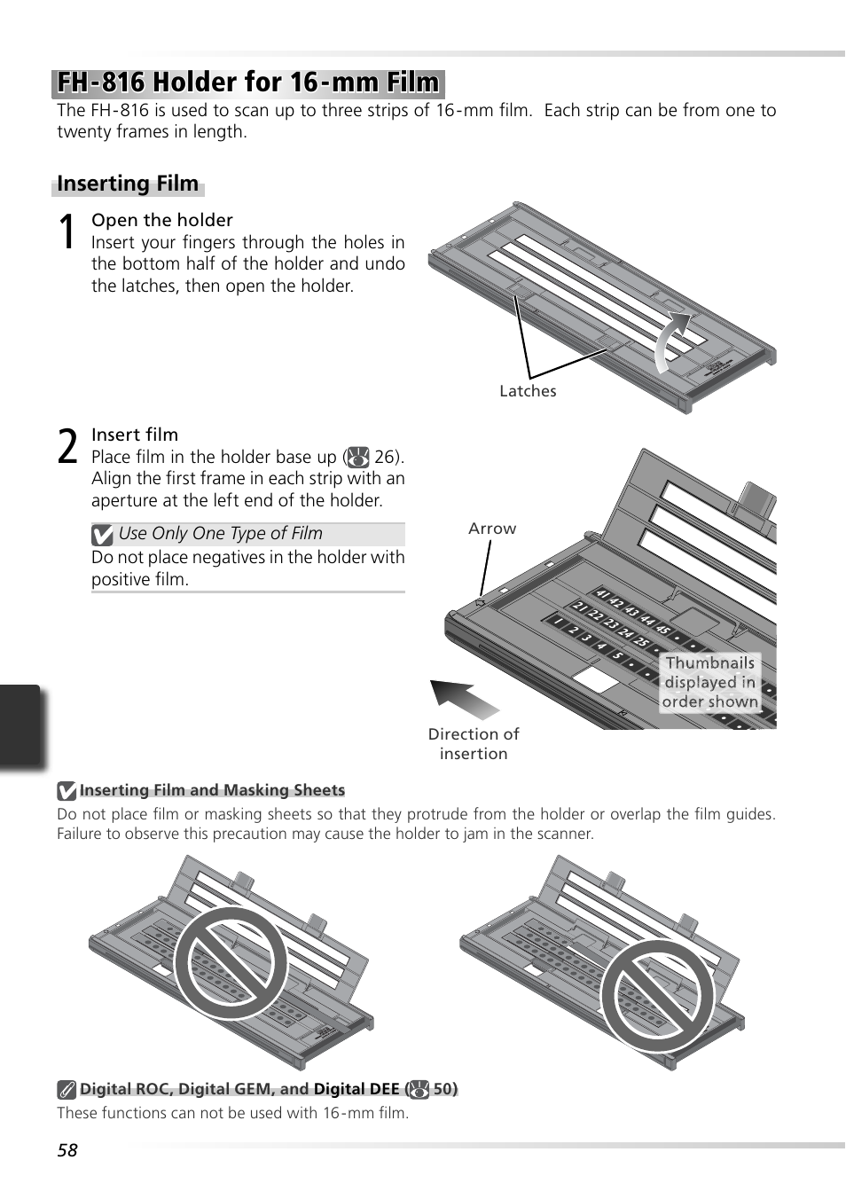 Inserting film | Nikon LS-9000 User Manual | Page 67 / 89