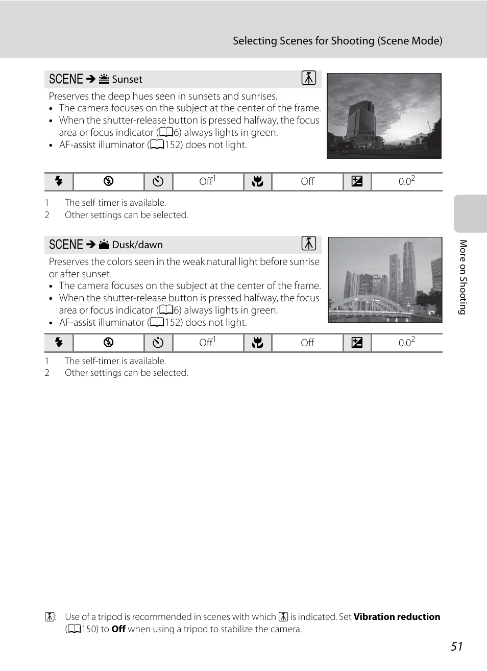 A51), Sunset (a51) | Nikon P300 User Manual | Page 63 / 200