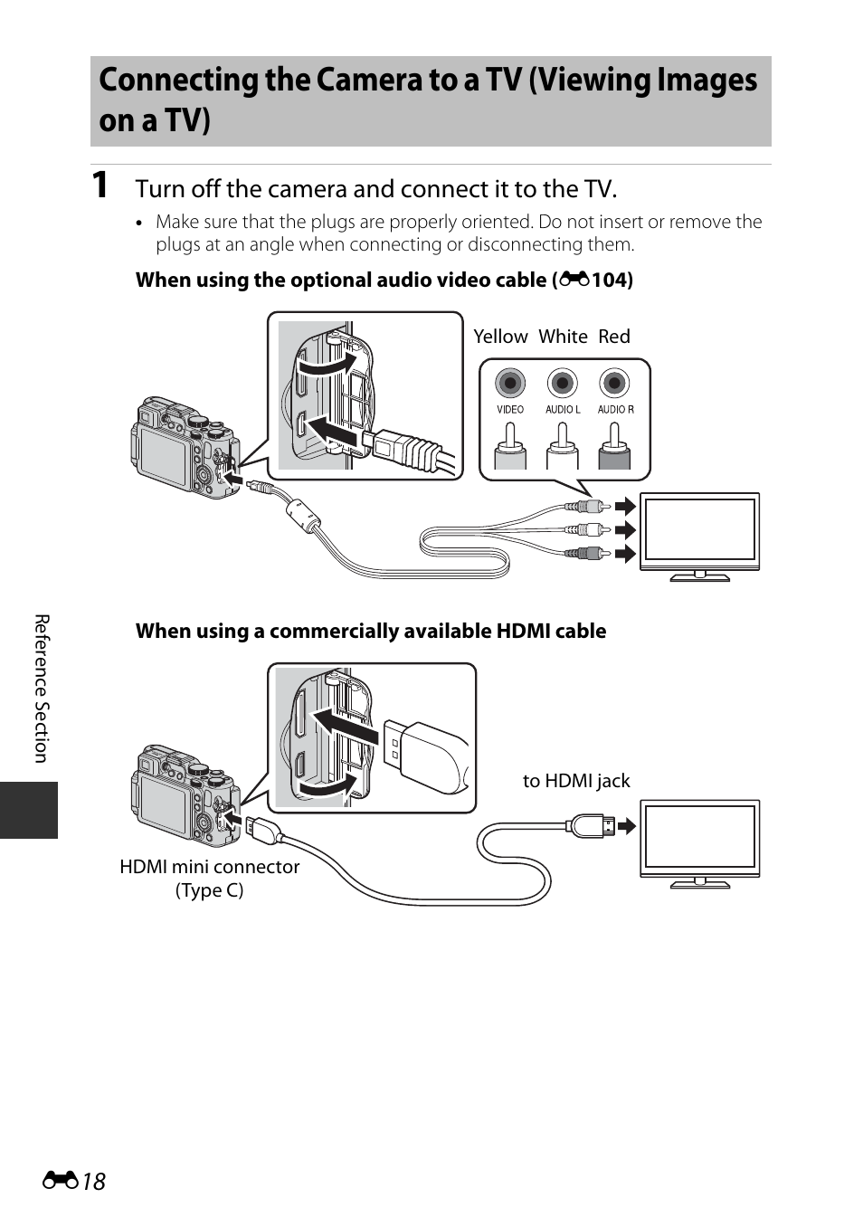 Turn off the camera and connect it to the tv | Nikon P7800 User Manual | Page 146 / 270