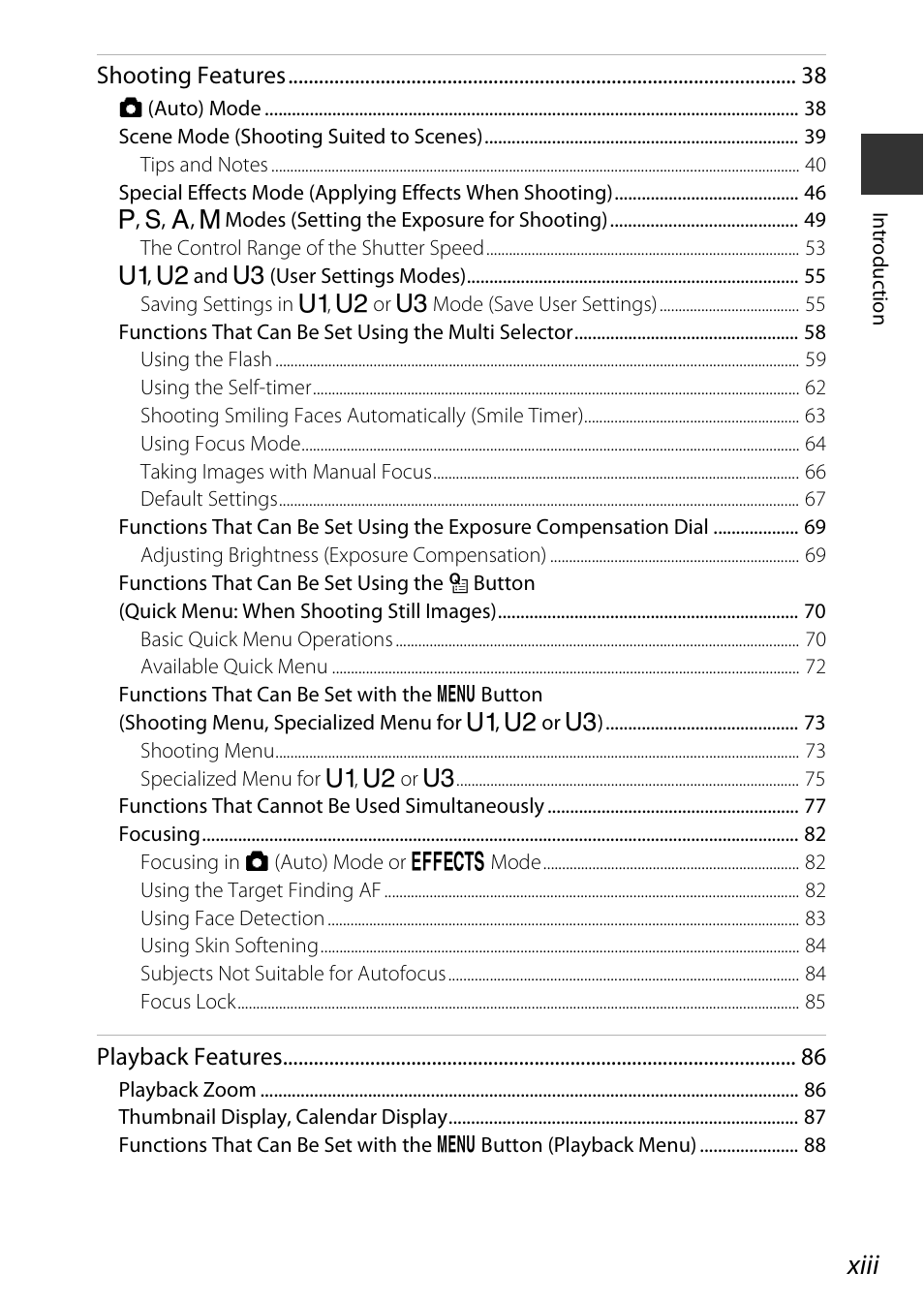 Xiii | Nikon P7800 User Manual | Page 15 / 270