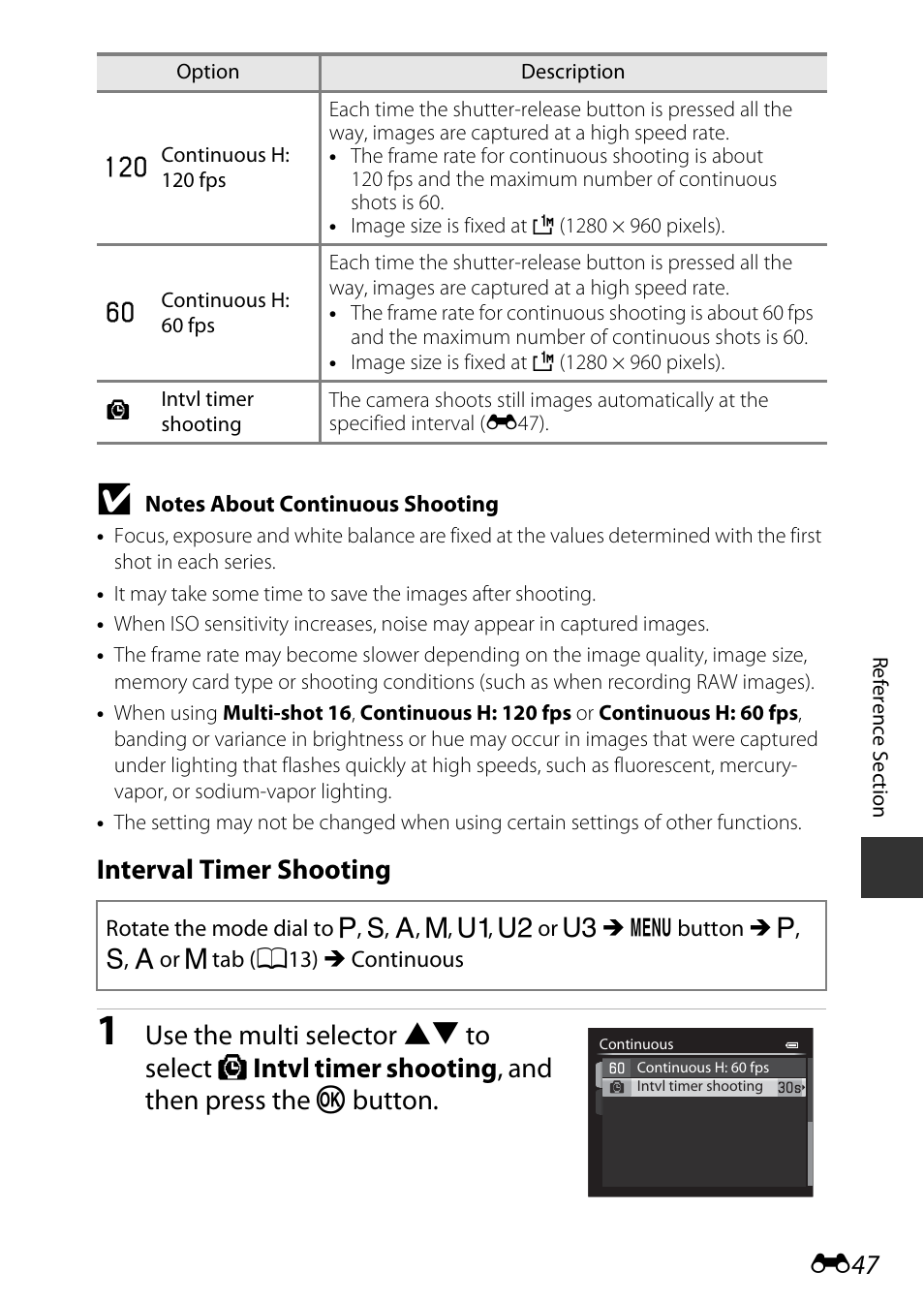 Interval timer shooting | Nikon P7800 User Manual | Page 175 / 270