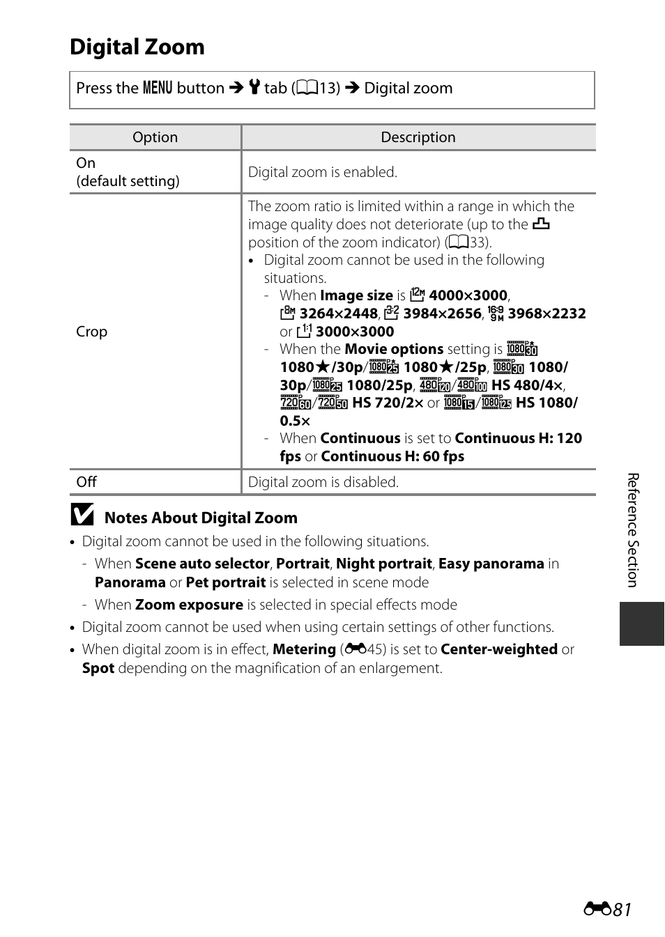 Digital zoom, E81) | Nikon P7800 User Manual | Page 209 / 270