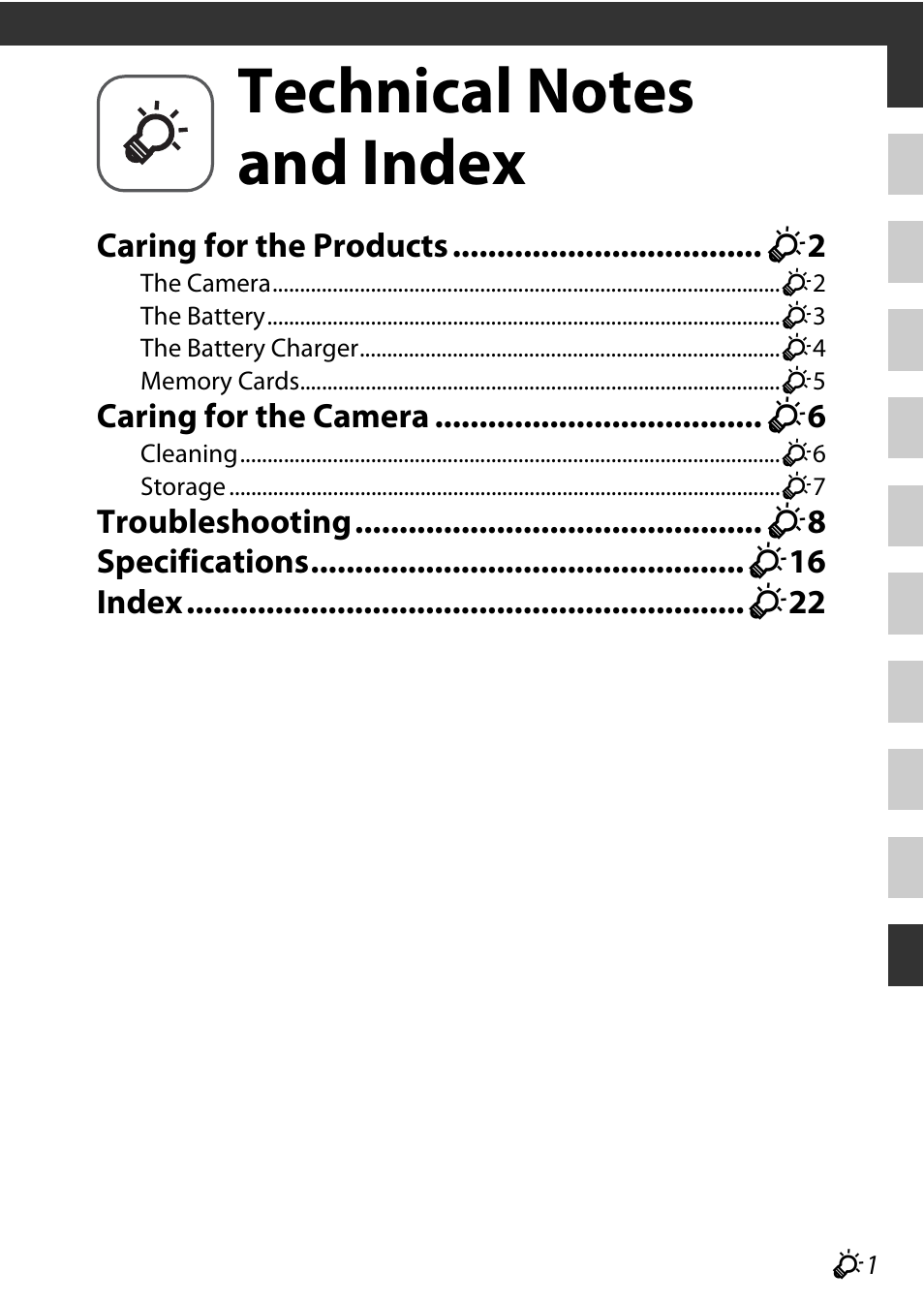 Technical notes and index | Nikon P7800 User Manual | Page 243 / 270