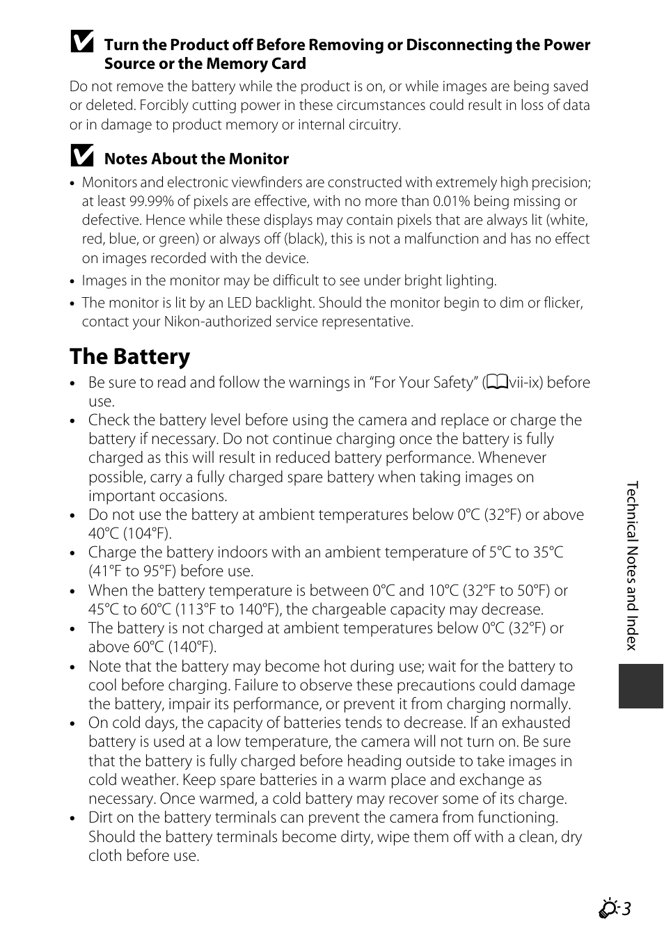 The battery | Nikon P7800 User Manual | Page 245 / 270