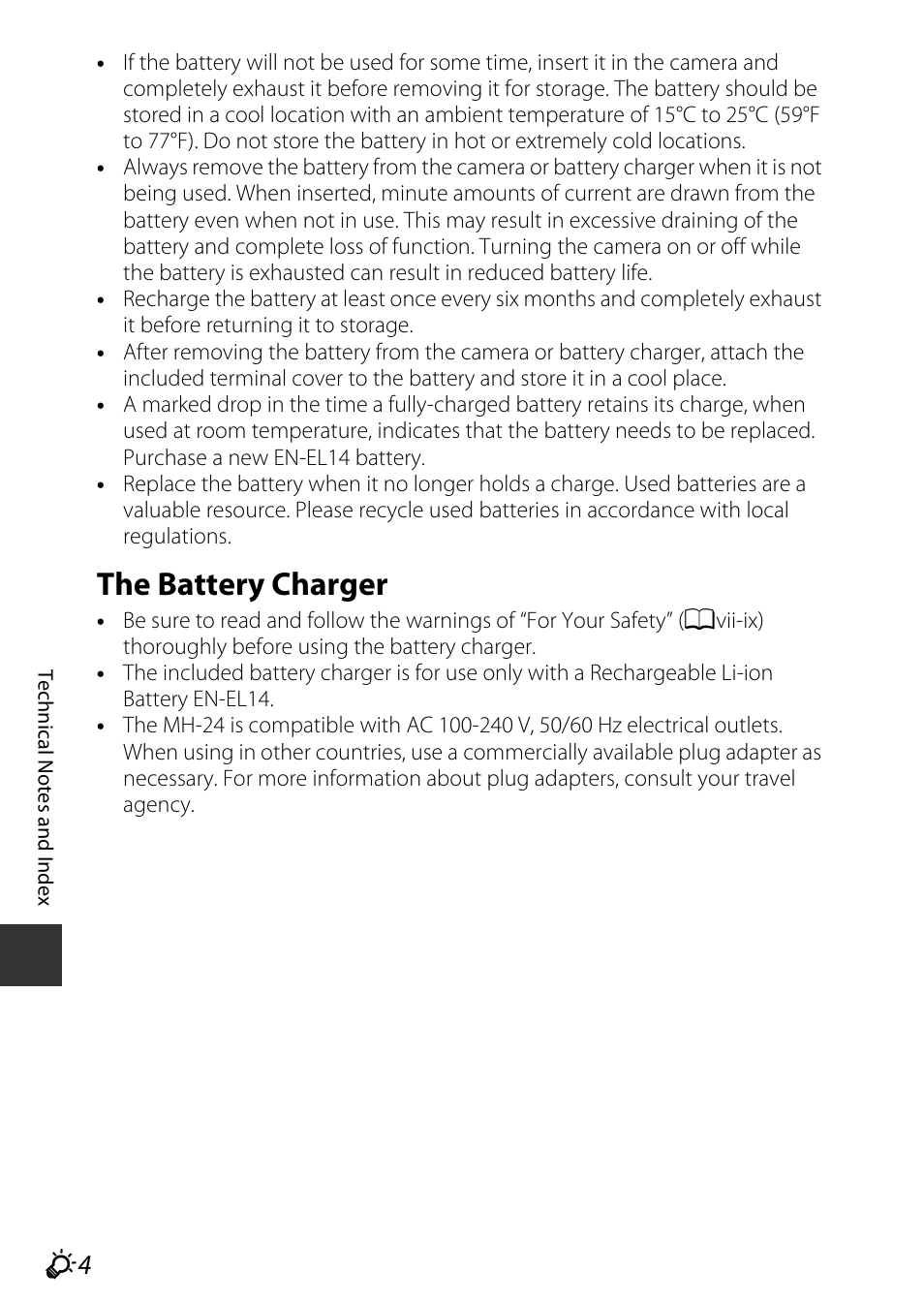 The battery charger | Nikon P7800 User Manual | Page 246 / 270