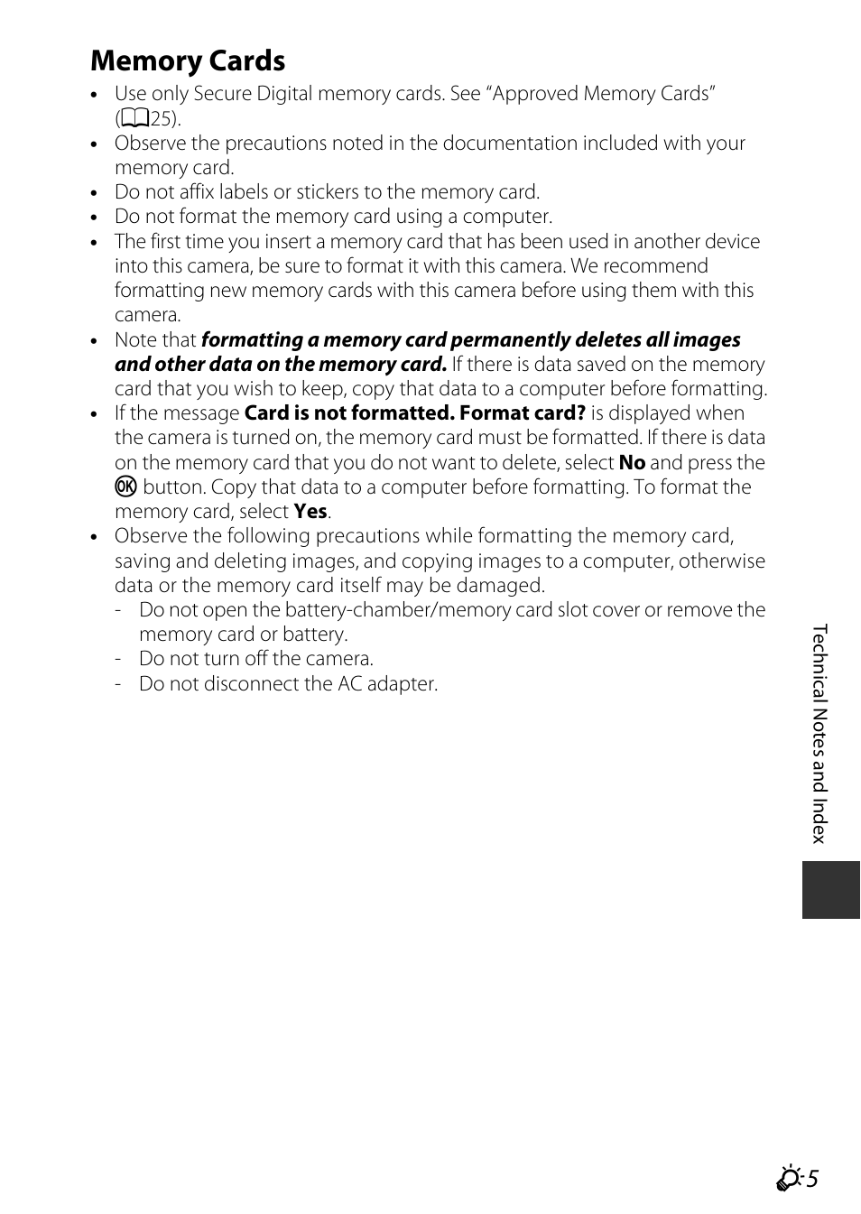 Memory cards | Nikon P7800 User Manual | Page 247 / 270