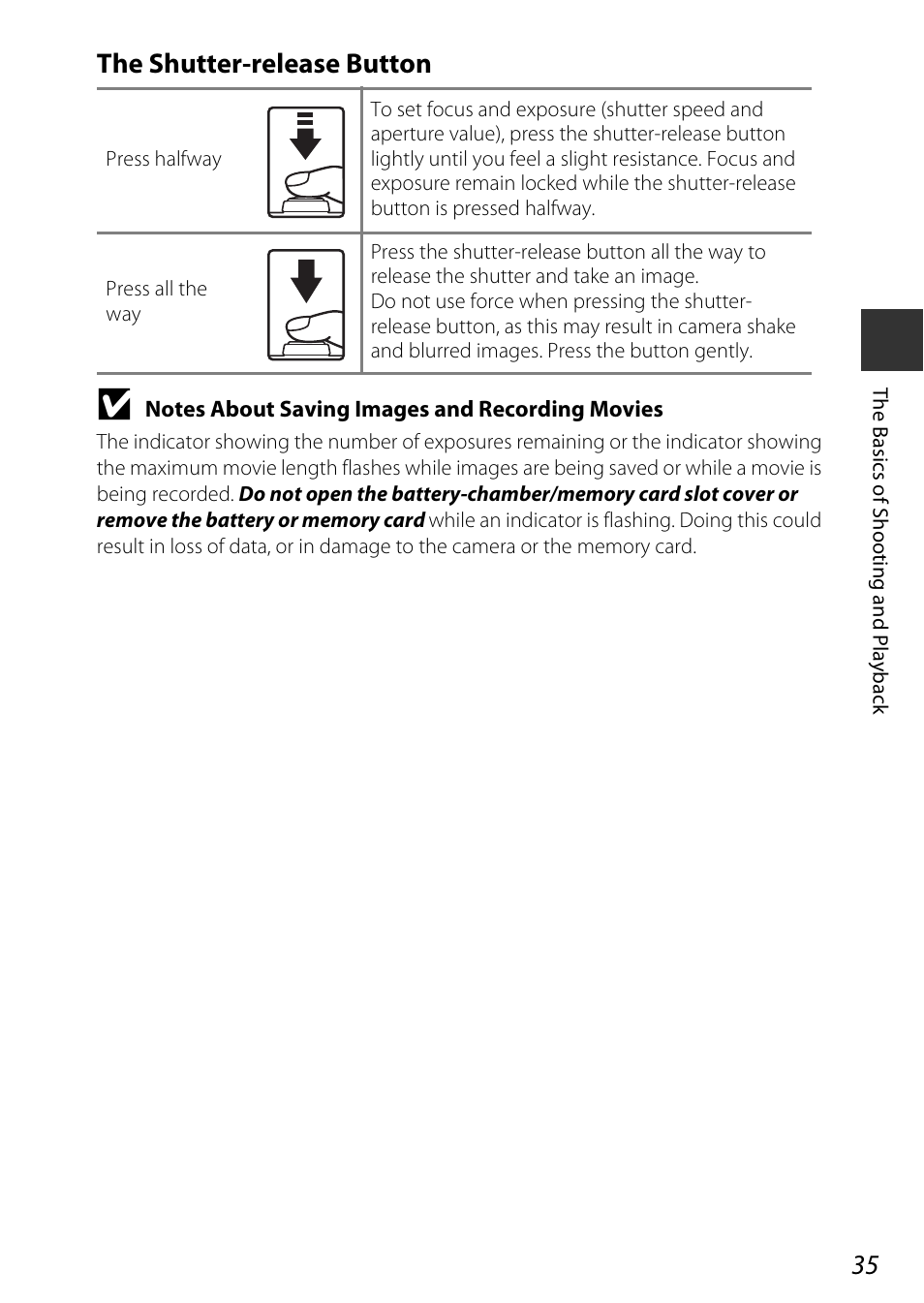 The shutter-release button | Nikon P7800 User Manual | Page 55 / 270