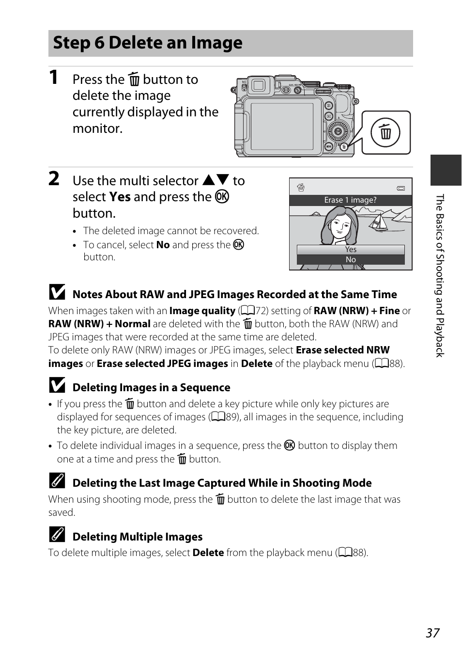 Step 6 delete an image | Nikon P7800 User Manual | Page 57 / 270